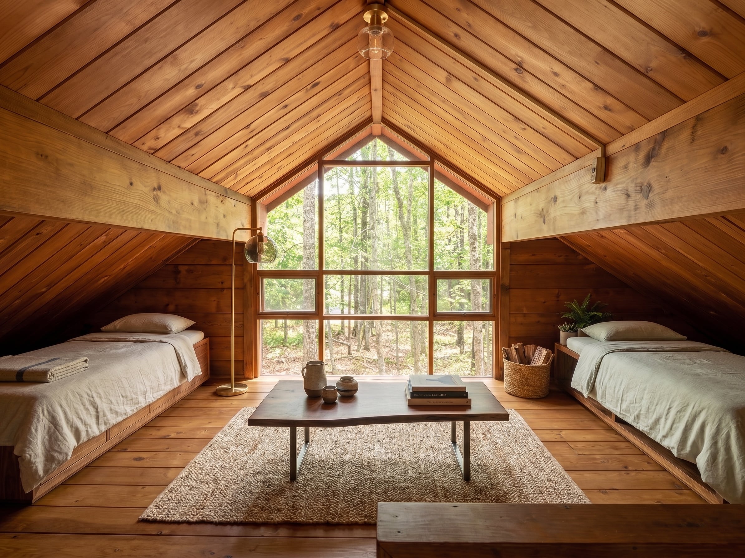 Upstairs kids loft with bunks
